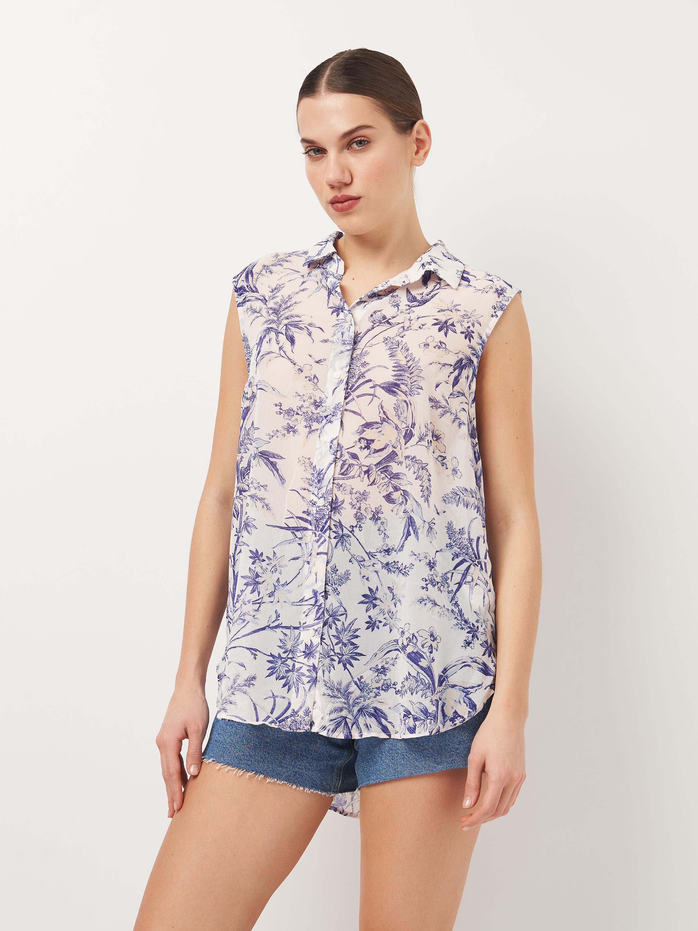 Блуза H&M M Молочно-синій (S2207888178)