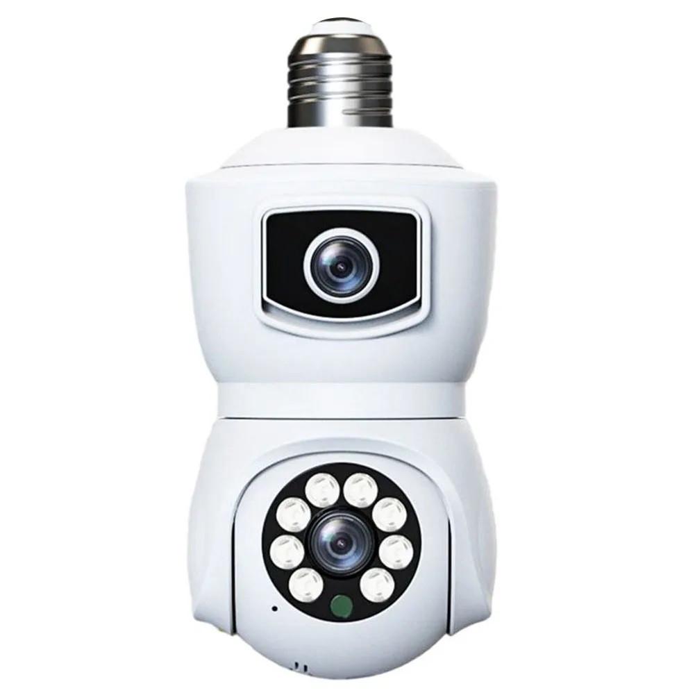 Камера відеоспостереження в патрон RIAS V380-E27 v380 APP IP Wi-Fi 2 об'єктива 2MP/2MP White (3_04993)