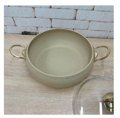 Каструля для газу та індукціі OMS з кришкою та антипригарним покриттям 2,5 л Cream (30485751) - фото 4 Каструля для газу та індукціі OMS з кришкою та антипригарним покриттям 2,5 л Cream (30485751) - фото 4