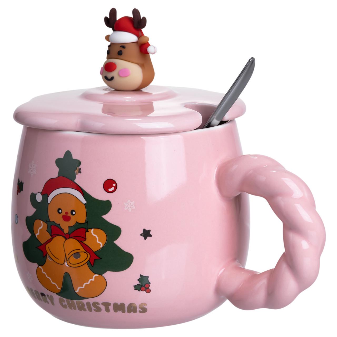 Чашка фарфоровая Gingerbread с крышкой 400 мл (FM-CS-20B) - фото 3 Чашка фарфоровая Gingerbread с крышкой 400 мл (FM-CS-20B) - фото 3