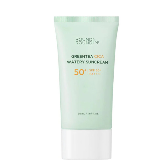 Крем для лица солнцезащитный Round Around Green tea Cica Watery Sun Cream 50 мл (ra-cica-sun50)