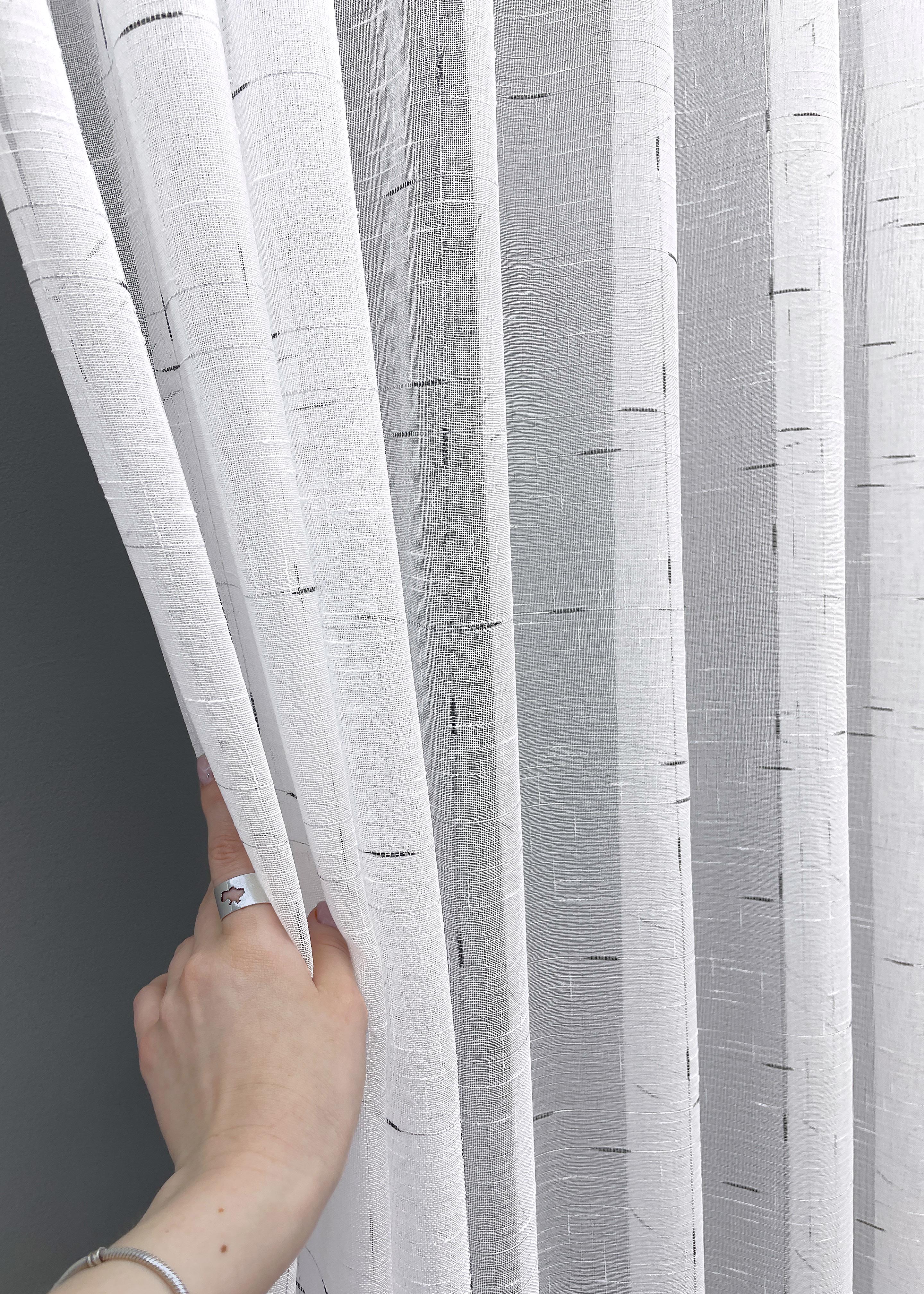 Тюль VR-Textil 1209т Івонна льон 300х250 см Білий/Венге (43-051) - фото 4