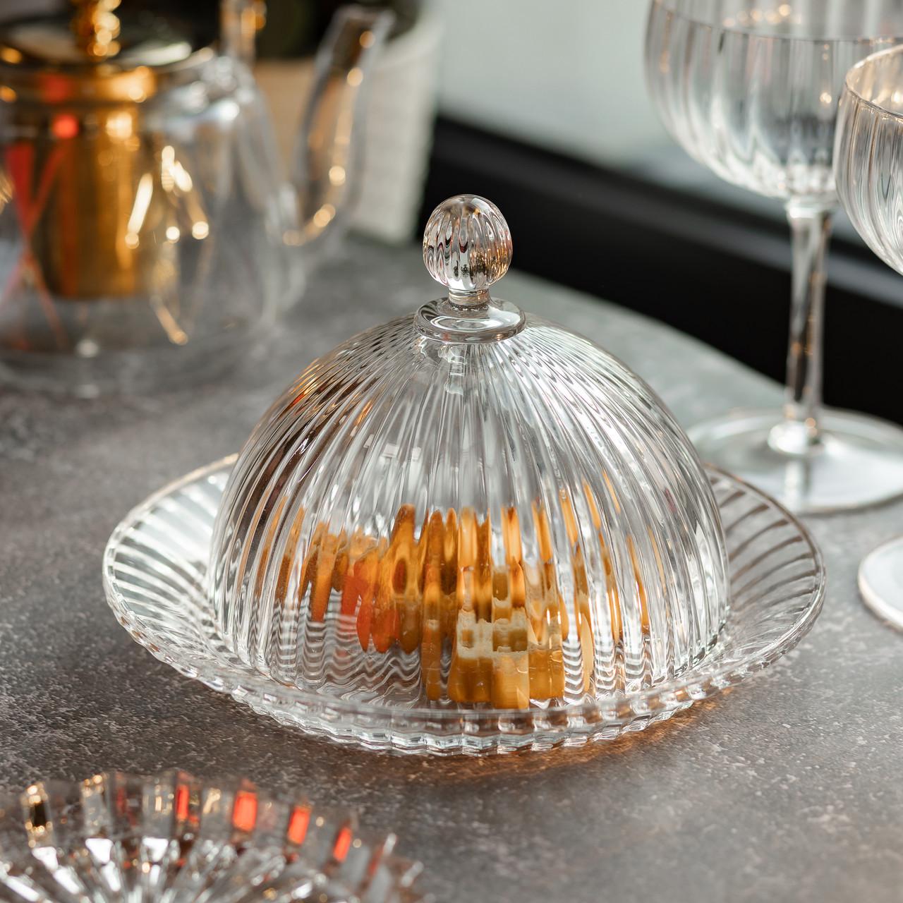 Блюдо сервировочное стеклянное с крышкой HP-YH-43 Ø 20 см Прозрачный (A-033644) - фото 7 Блюдо сервировочное стеклянное с крышкой HP-YH-43 Ø 20 см Прозрачный (A-033644) - фото 7