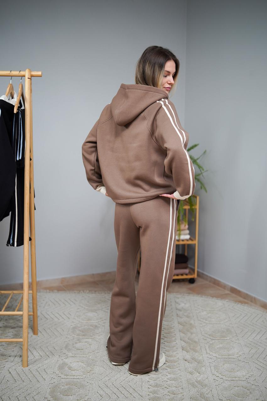 Костюм женский М208.4 на замке с начесом 3XL Светло-коричневый (1031-1-65) - фото 2 Костюм женский М208.4 на замке с начесом 3XL Светло-коричневый (1031-1-65) - фото 2