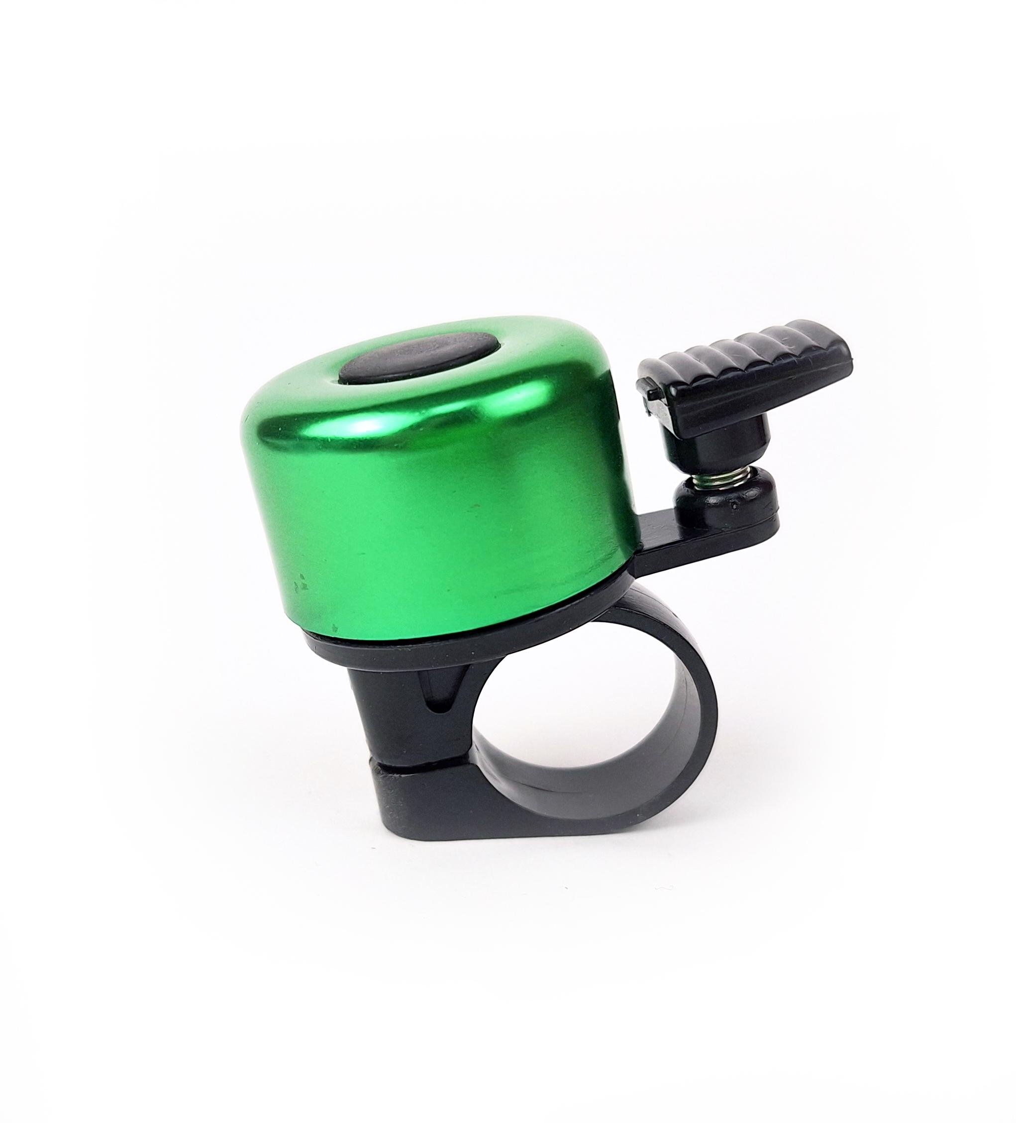 Дзвінок велосипедний алюмінієвий бочонок Зелений (G0000139) Дзвінок велосипедний алюмінієвий бочонок Зелений (G0000139)