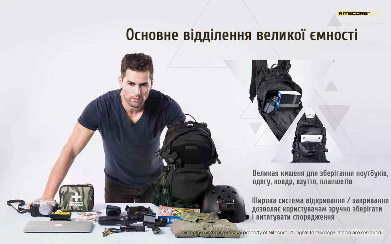 Рюкзак тактичний Nitecore BP20 (27831925) - фото 8 Рюкзак тактичний Nitecore BP20 (27831925) - фото 8