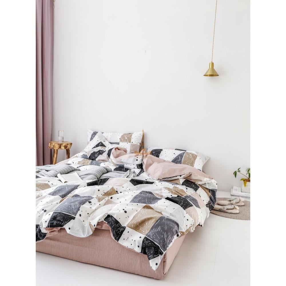 Комплект постільної білизни Love you Квадрат сімейний сатин TL190688 (DR013038)