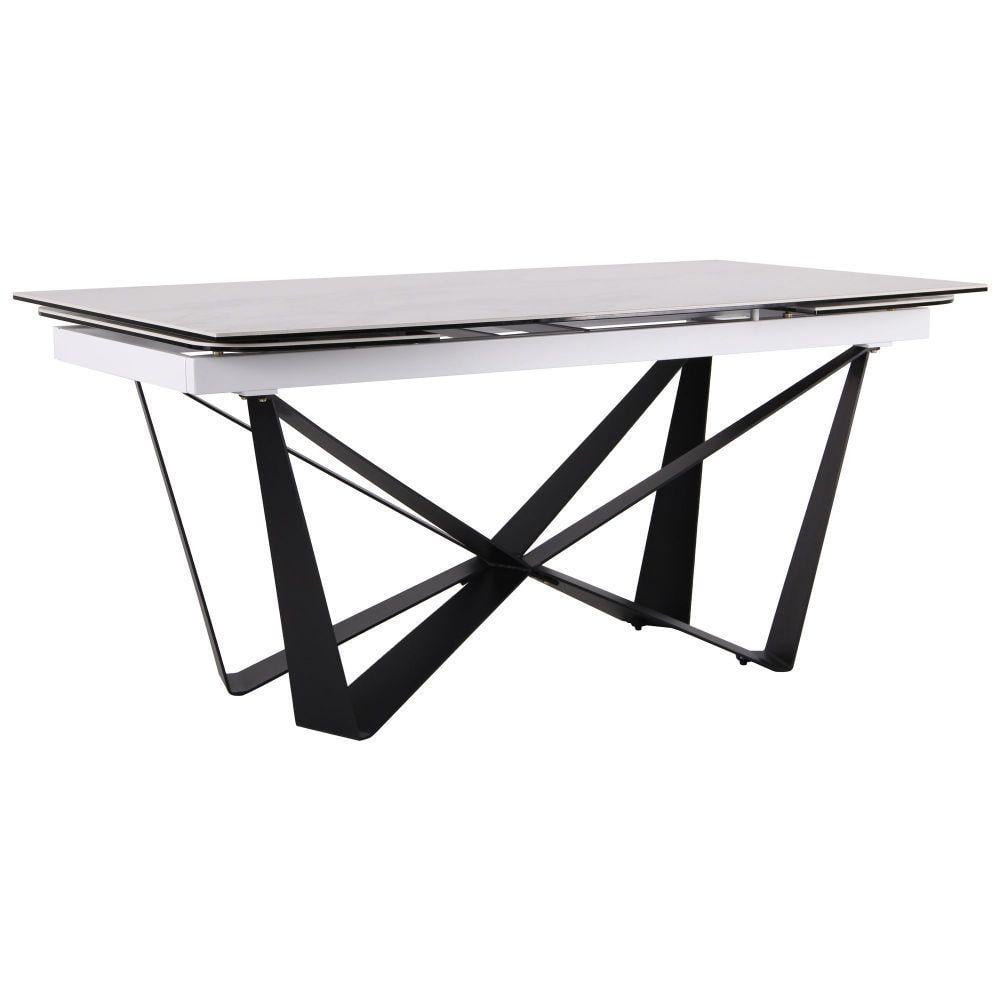 Стол обеденный раскладной Vincent Black/Tatuario bianco