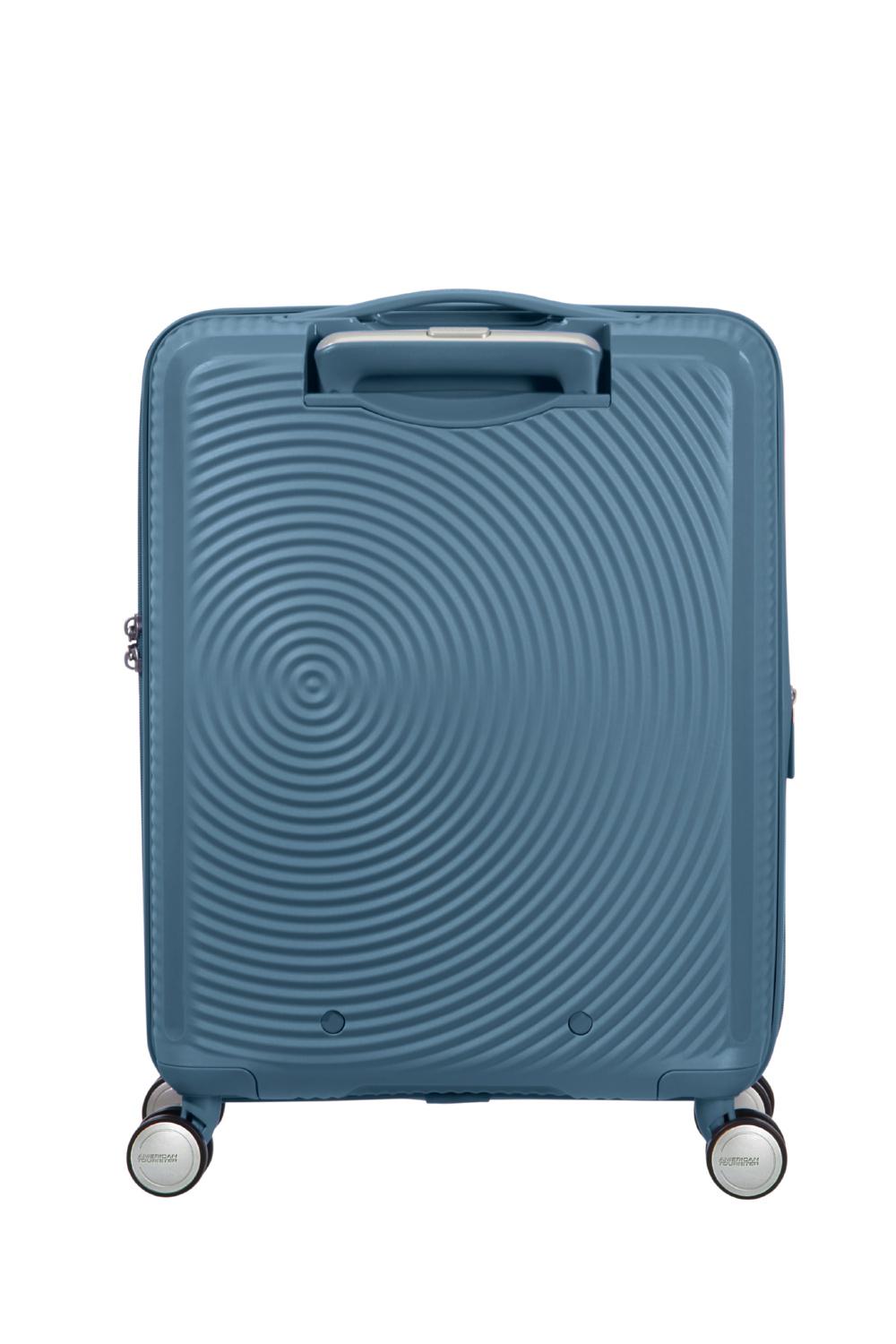 Чемодан American Tourister Soundbox 55х47,5х20/23 см Голубой (32G/51001) - фото 3