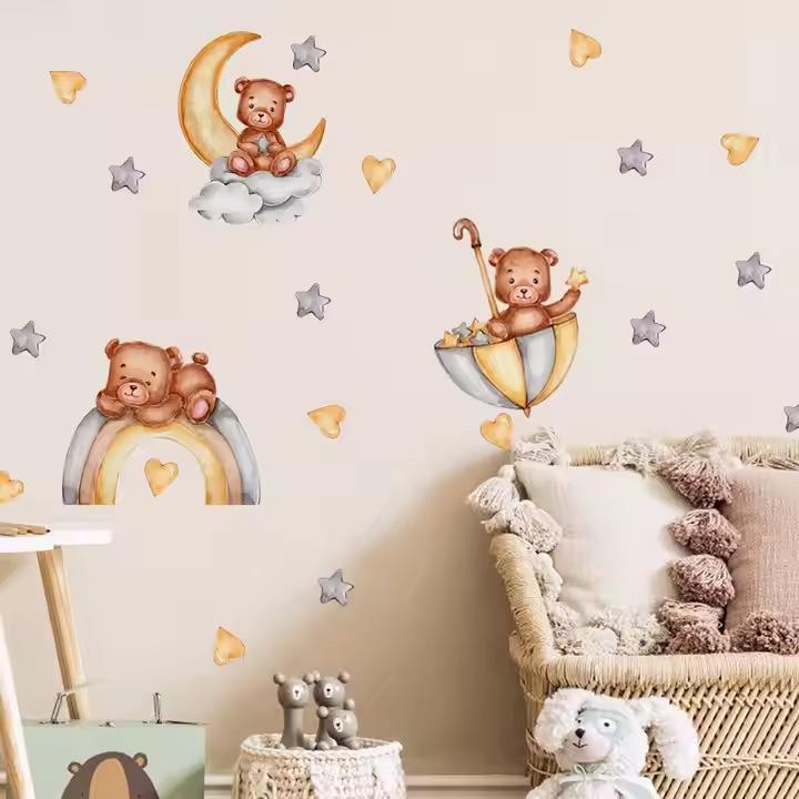 Наклейки вінілові Три ведмежати декоративні в дитячу кімнату 30х90 см - фото 3 Наклейки вінілові Три ведмежати декоративні в дитячу кімнату 30х90 см - фото 3