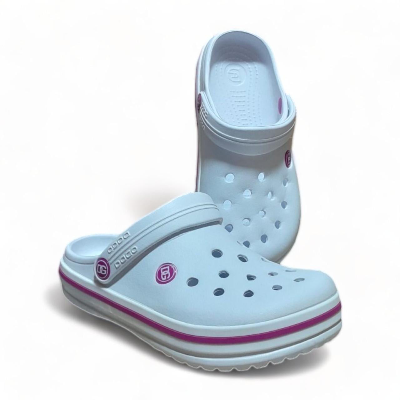 Сабо женские Dago Style с ягодной полосой р. 40 Белый (2062780333)