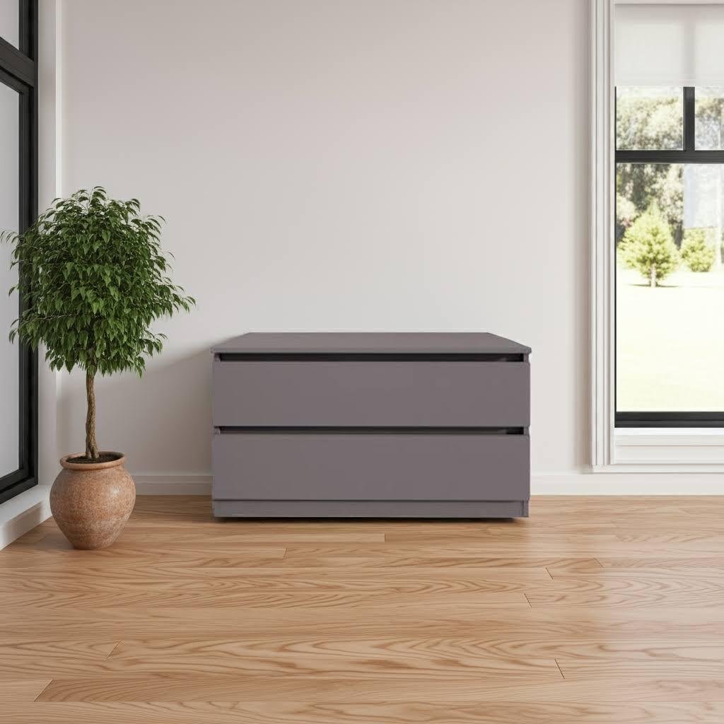 Комод MEBEX на 2 шухляди 100х40х54,4 см Сірий темний (VM2B1000DG) - фото 5 Комод MEBEX на 2 шухляди 100х40х54,4 см Сірий темний (VM2B1000DG) - фото 5