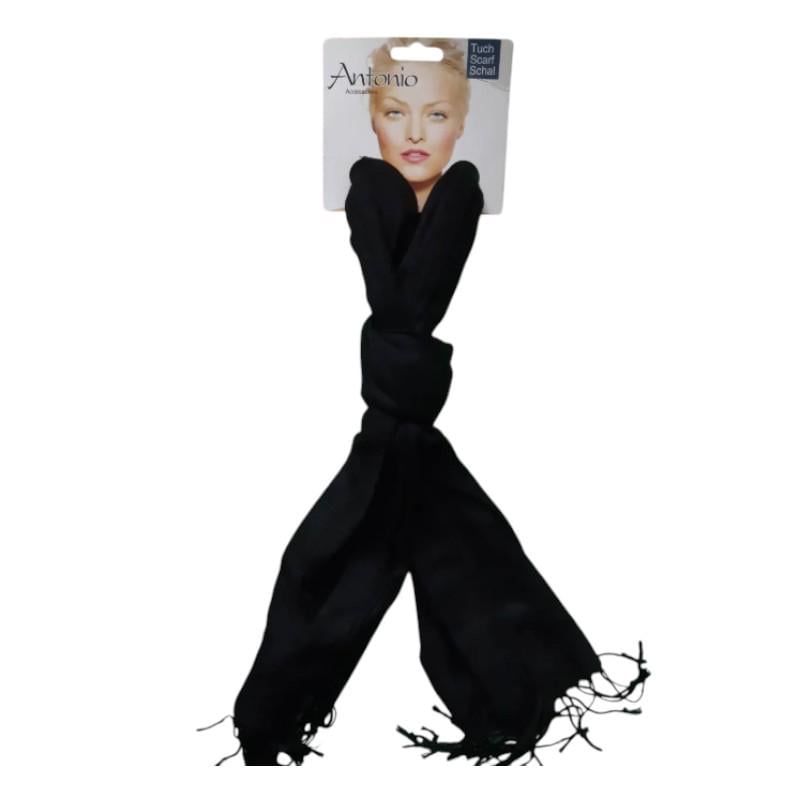 Шарф женский теплый 170x65 мм Черный (12010)