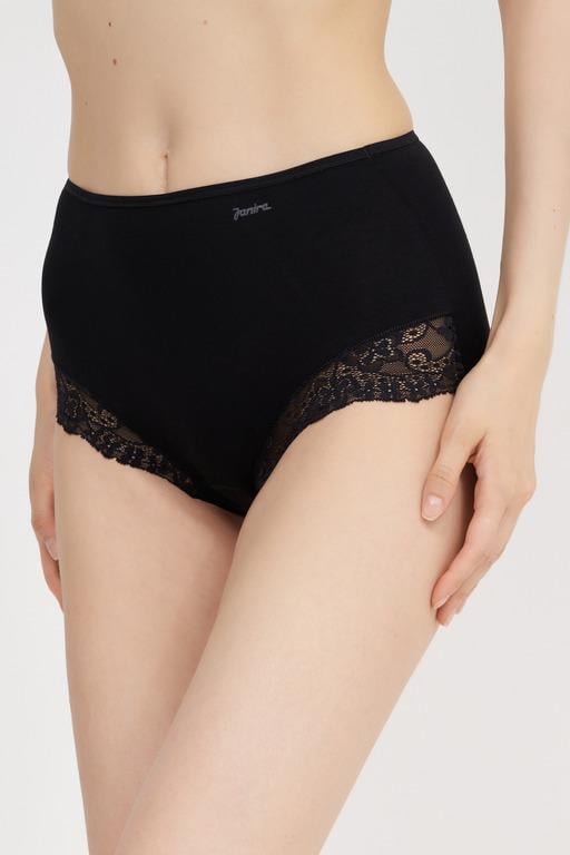 Трусики бавовняні Janira з високою посадкою 2 шт. XL Чорний (31398-чорний)
