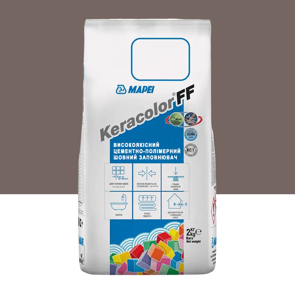 Фуга цементная для швов Mapei Keracolor FF 136 2 кг Гончарная глина (000018579)
