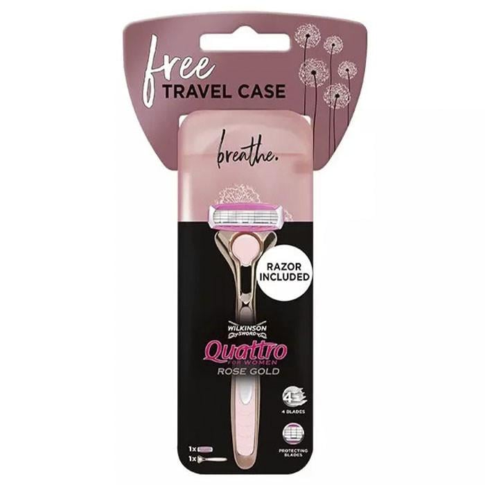 Станок для бритья Wilkinson Quattro Rose Gold Travel case 1 шт. (1711109517)