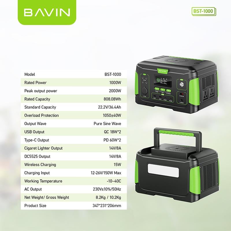 Зарядное устройство для BAVIN BST-1000 1000 Вт 808 Вт/ч Black/Green (BST-1000-BGR) - фото 11