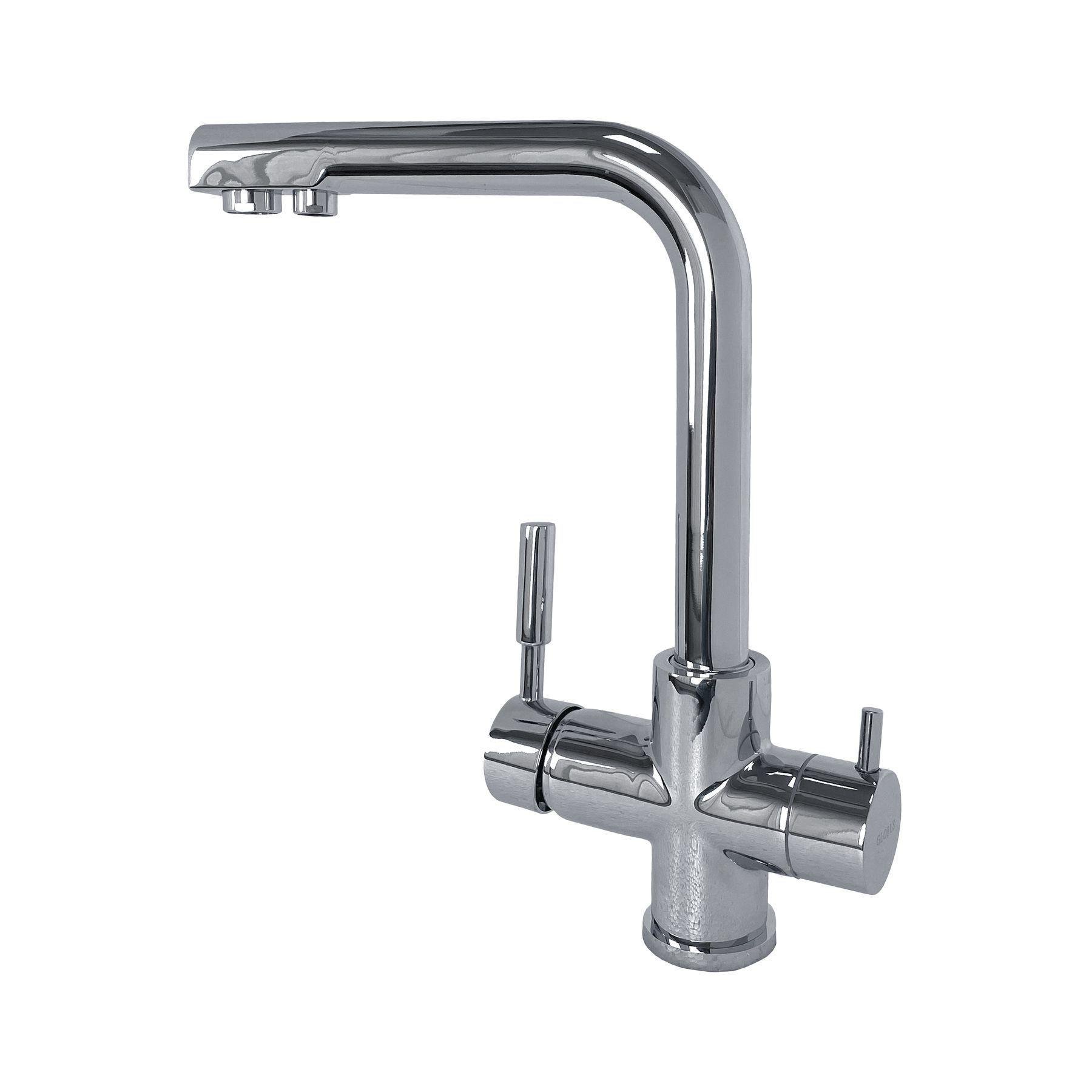 Смеситель для кухни на два выхода фильтр/вода GLux LAZER GLLR-0888 Хром (11308)