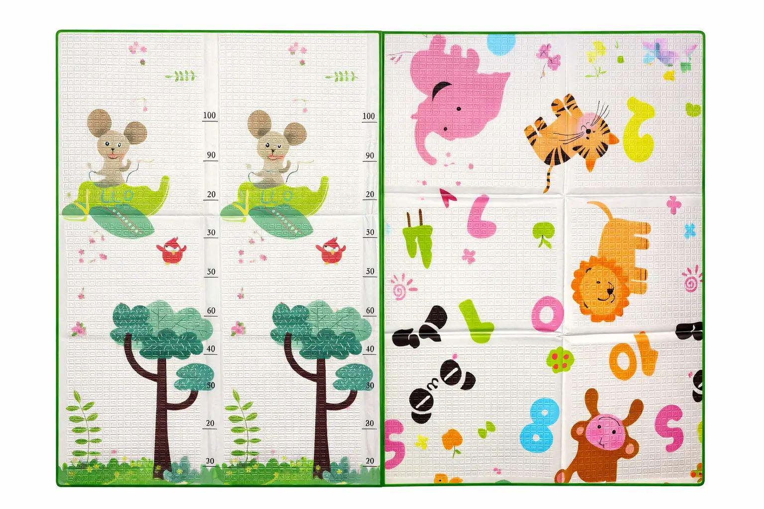 Розвиваючий килимок дитячий двосторонній Звірята/Цифри термо з еко-поліуретану до 7 років 180х200 см (31870771)