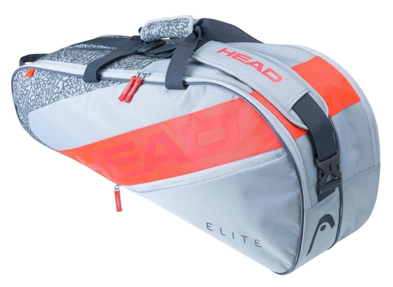 Тенісний Чохол HEAD ELITE 6R Combi Gror Сірий/Помаранчевий (283-642GR)