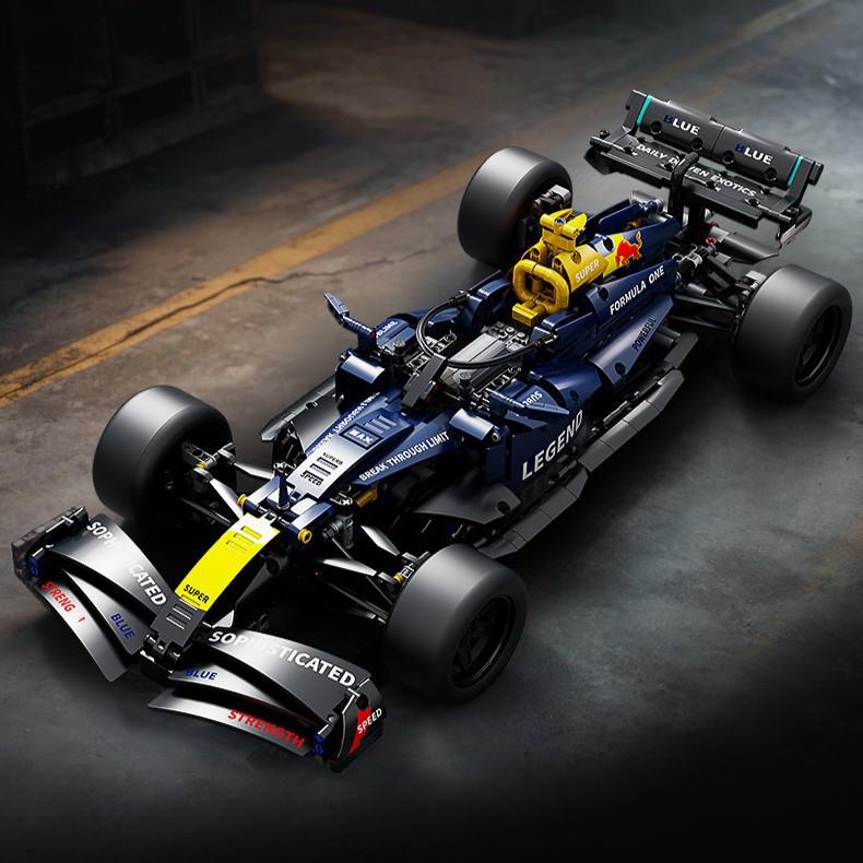 Конструктор на радиоуправлении 1:10 Red Bull Racing F1 Формула 1 гоночная машина с мотором и пультом 56 см Синий (RB20) - фото 2