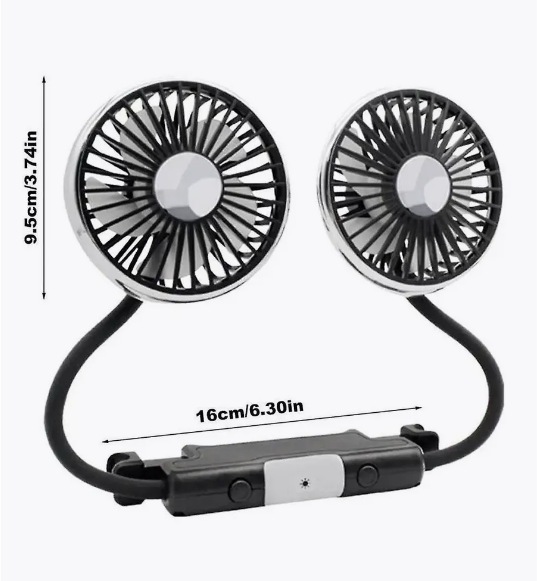Вентилятор автомобільний від usb з регульованою швидкістю на підголовник (2601868509) - фото 3