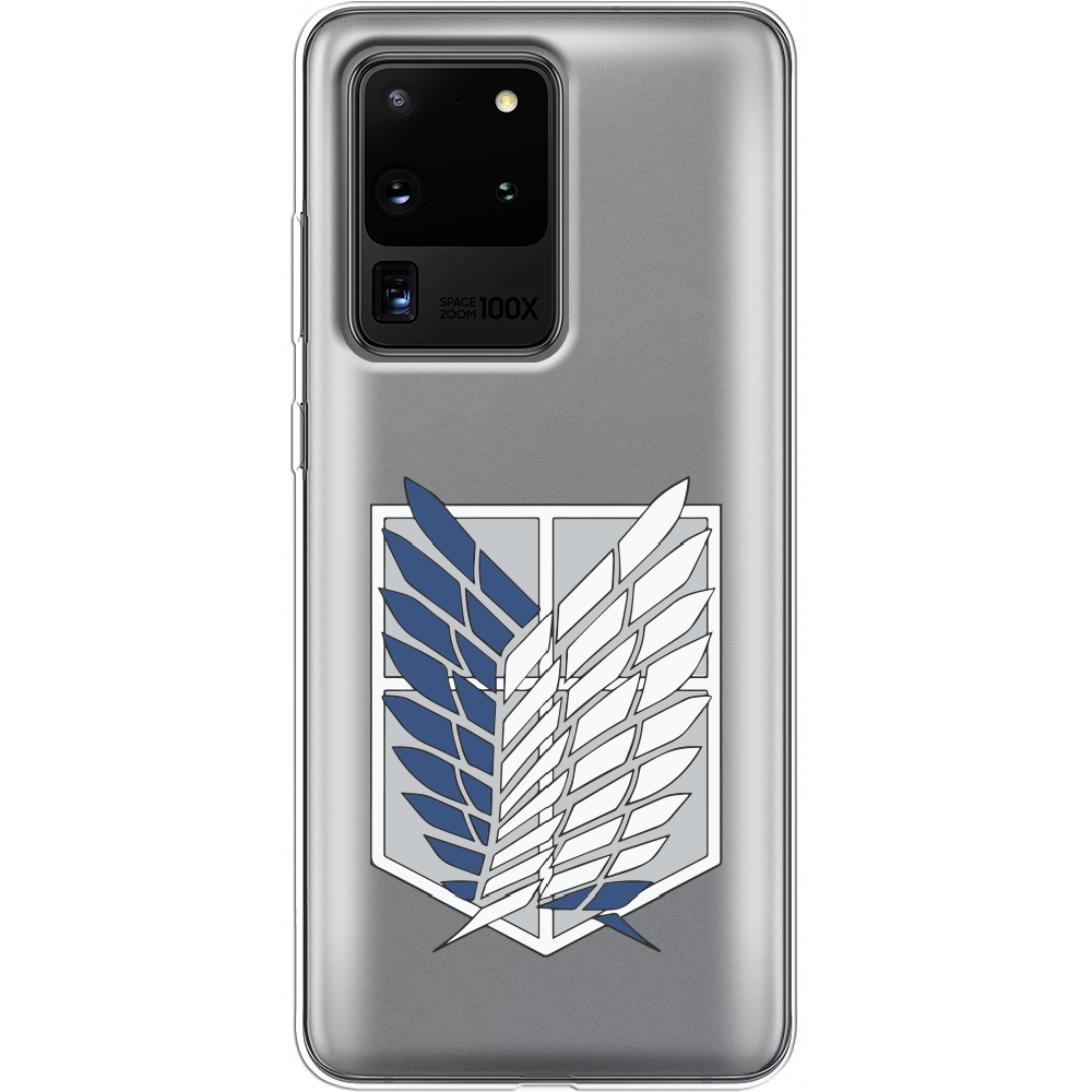 Чехол Boxface Samsung G988 Galaxy S20 Ultra Атака Титанов Крылья Свободы Прозрачный силикон (38878-bk88-38878)