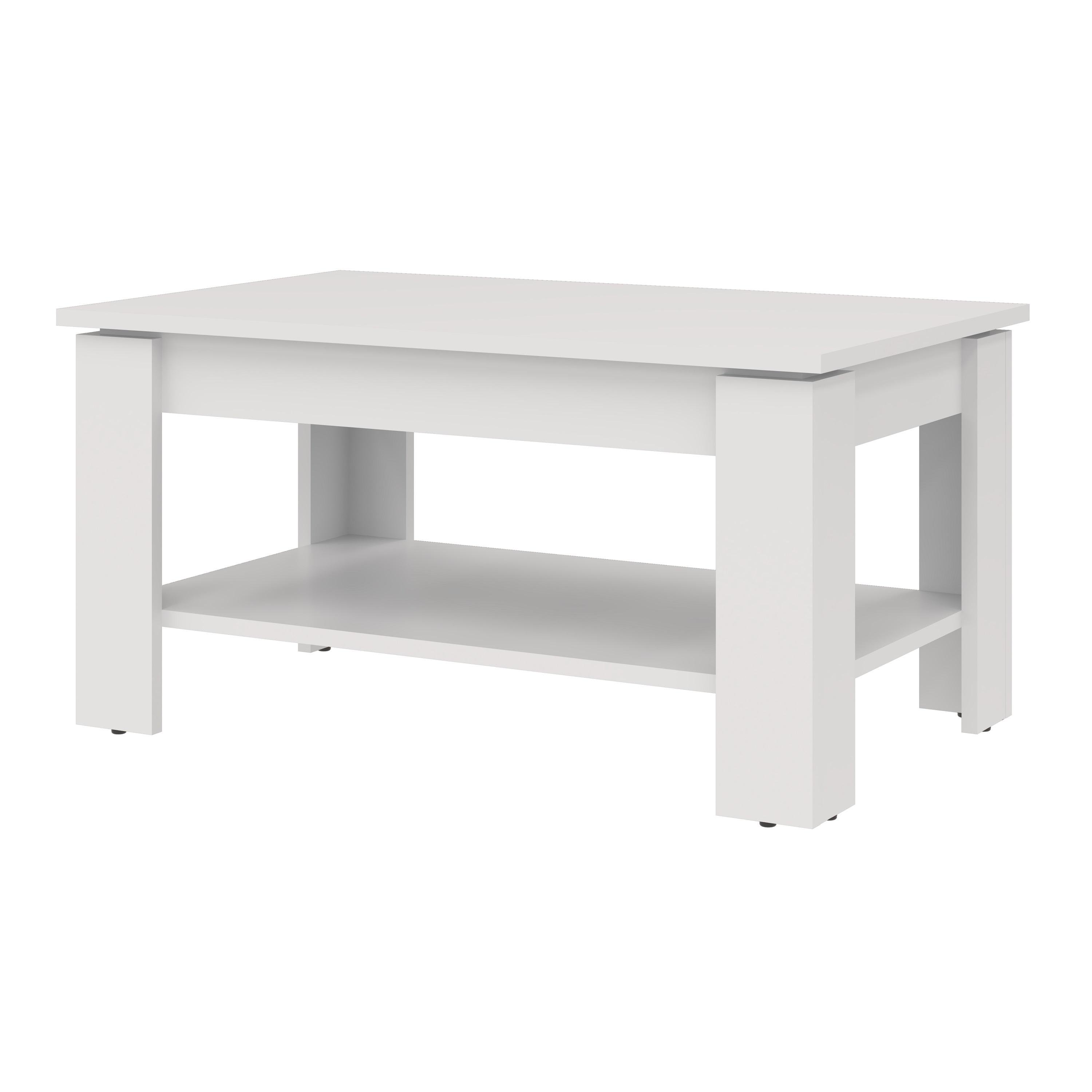 Стол журнальный MEBLIBUD BELLA с полкой 80х50х40 см Белый Стол журнальный MEBLIBUD BELLA с полкой 80х50х40 см Белый