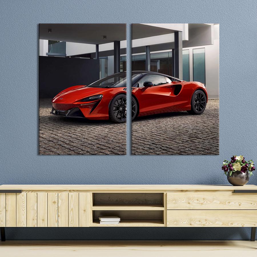 Картина на холсте Красный McLaren Artura 111x81 см (1282-2)