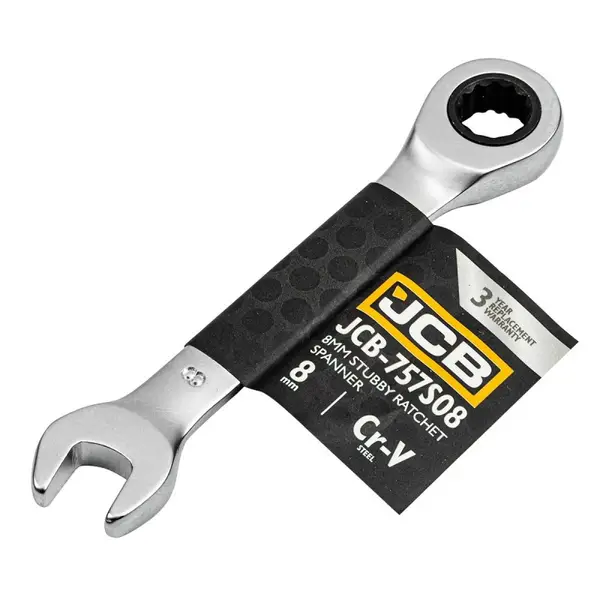 Ключ гайковий короткий з храповиком 8 мм (757S08)