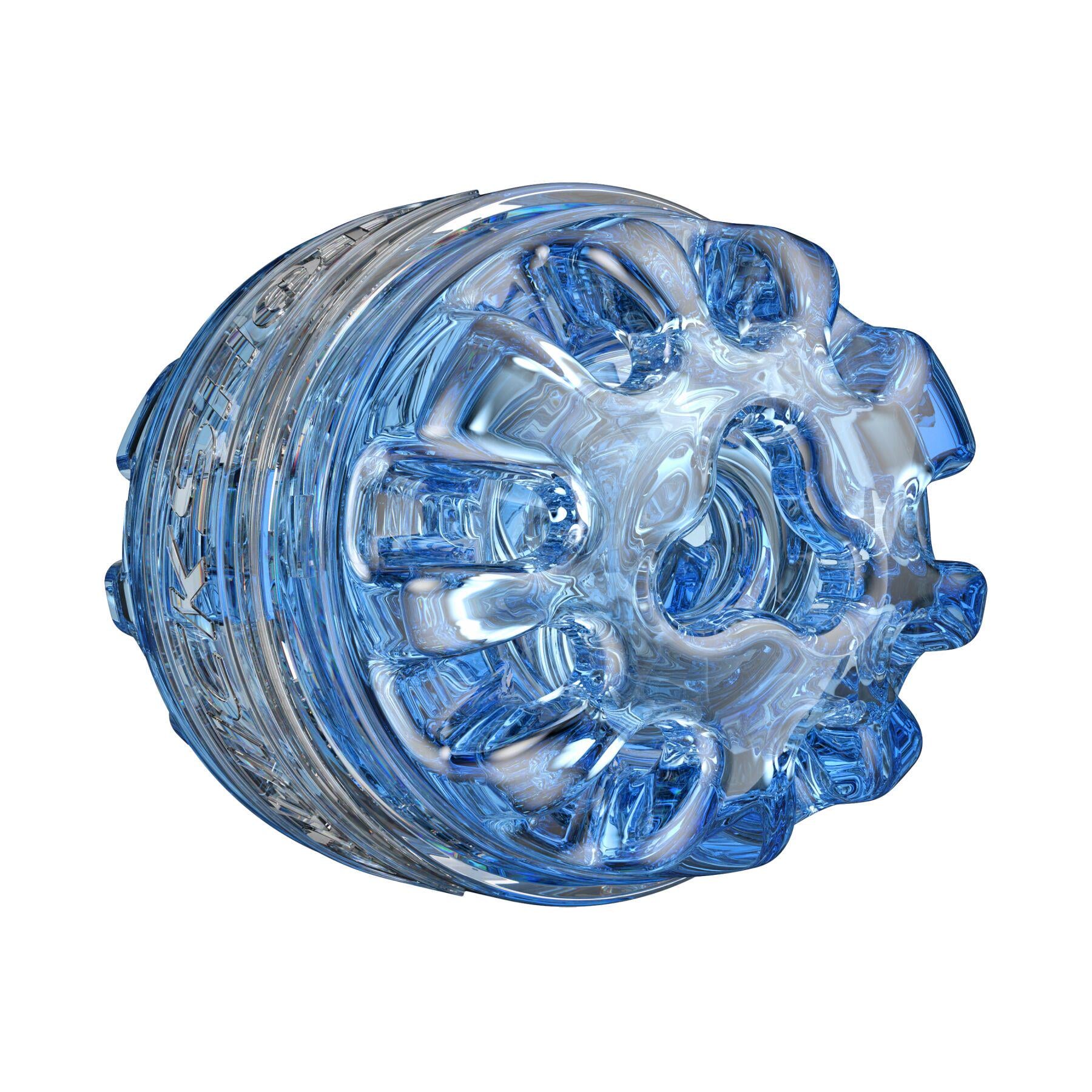 Мастурбатор Fleshlight Quickshot Turbo Blue Ice компактен отлично для пар и минета