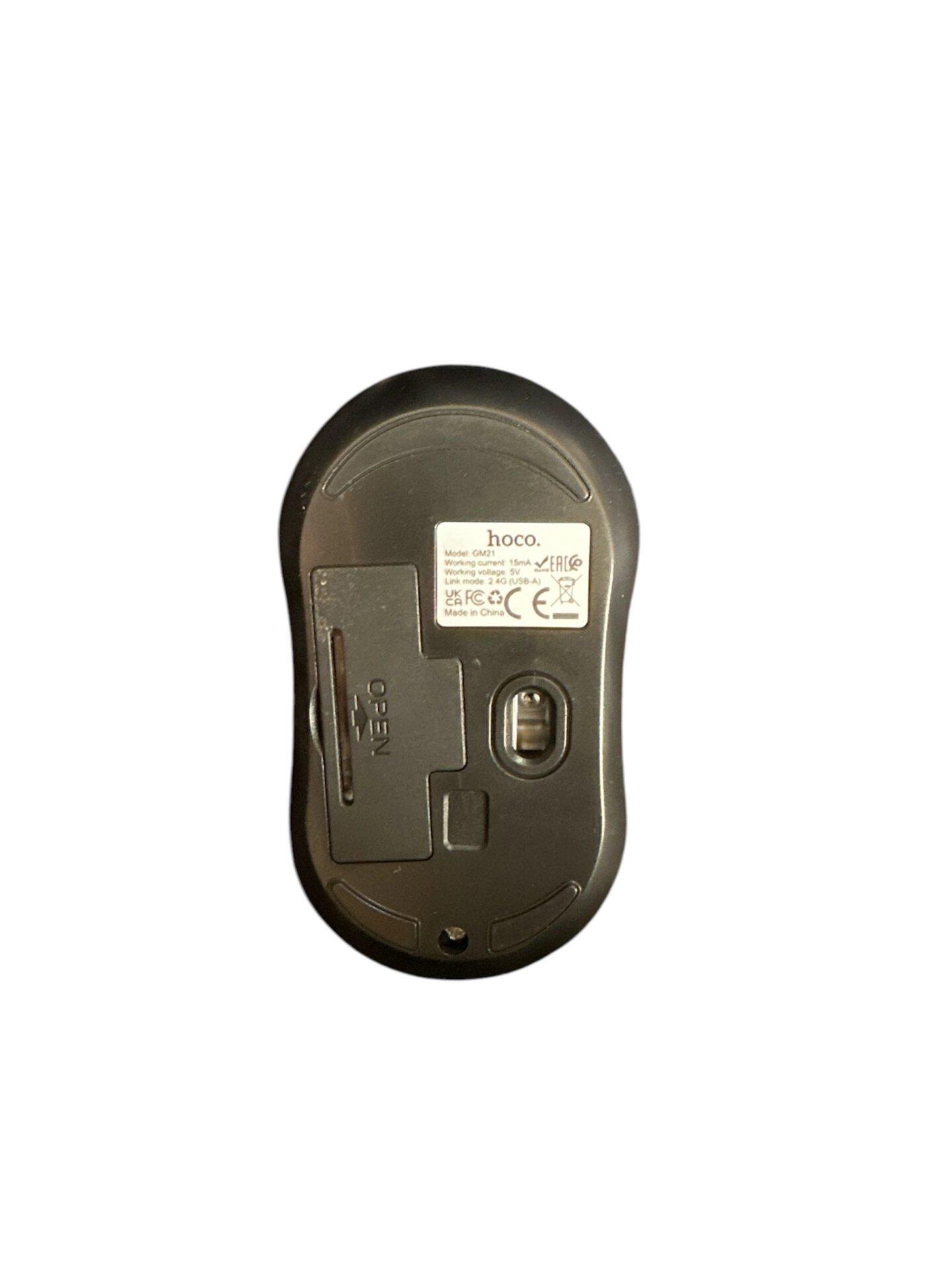 Мышка беспроводная Hoco GM21 Platinum 2.4G Черно-желтый (26417180) - фото 6 Мышка беспроводная Hoco GM21 Platinum 2.4G Черно-желтый (26417180) - фото 6