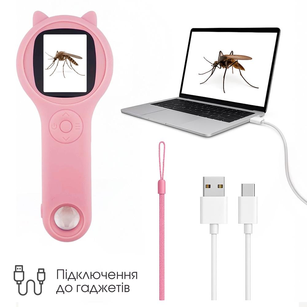 Мікроскоп цифровий дитячий LOSSO з підсвічуванням і лупою Рожевий (526611064) - фото 2 Мікроскоп цифровий дитячий LOSSO з підсвічуванням і лупою Рожевий (526611064) - фото 2