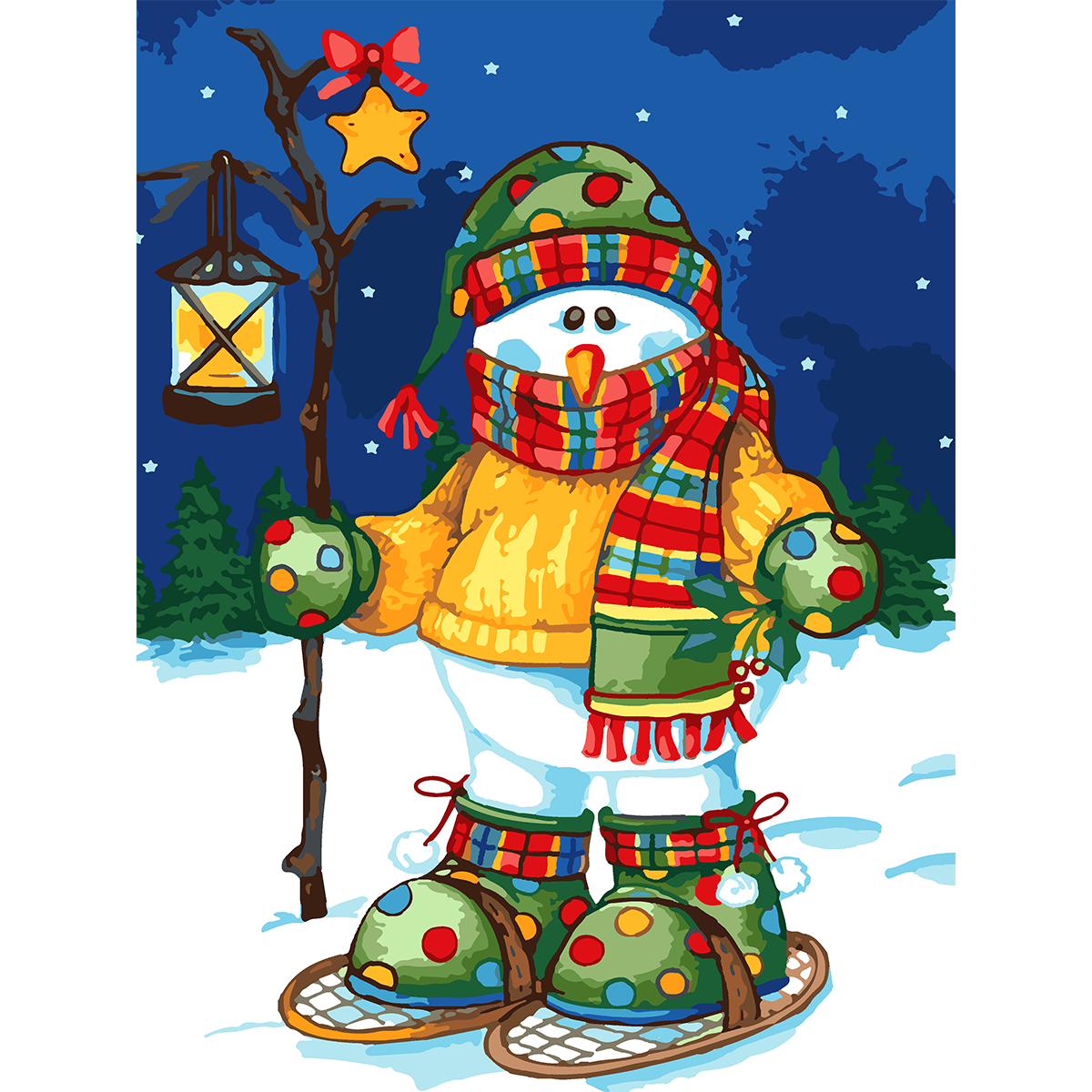 Картина по номерам Santi Снеговик 30x40 см (Top-954406)