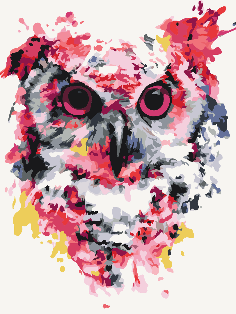 Картина за номерами Brushme Сова в фарбах 30x40 см (RBS26136)