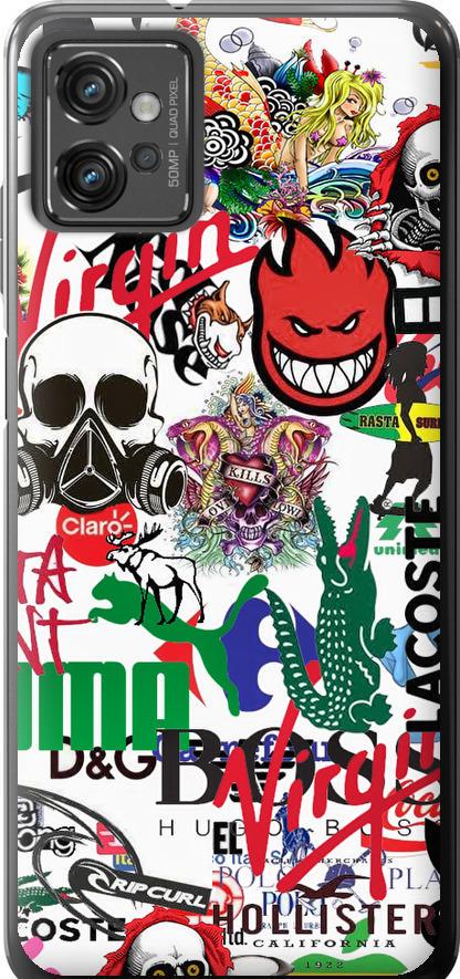 Чохол на Motorola G32 Many different logos (4022u-2845-42517)