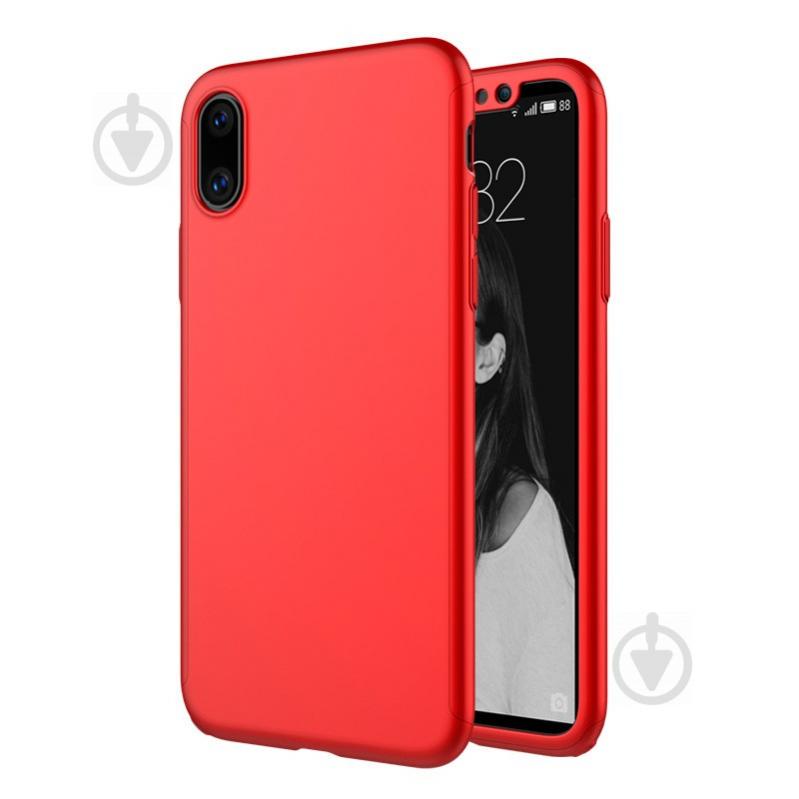 Чохол MakeF + скло на iPhone XS MAX Red (HbP050418)