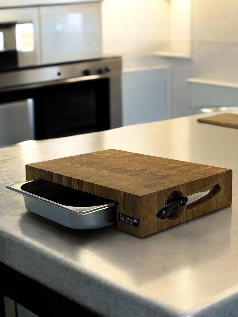Набор кухонный Gorillas BBQ торцевая доска с гастроемкостью и набором из 2-х ножей (DS59) - фото 10 Набор кухонный Gorillas BBQ торцевая доска с гастроемкостью и набором из 2-х ножей (DS59) - фото 10