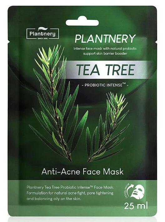 Маска для обличчя тканинна Plantnery Tea Tree для проблемної чутливої ​​шкіри 25 г (100111)