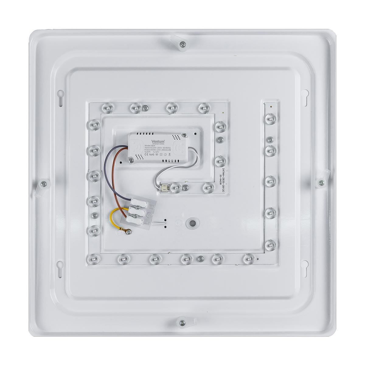 Светильник потолочный Vestum QUATRO звездное небо 30W 4000К 380х380х65 мм - фото 5