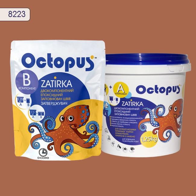 Затирка для плитки Octopus Zatirka эпоксидная 1,25 кг Персиковый (ZB-11)