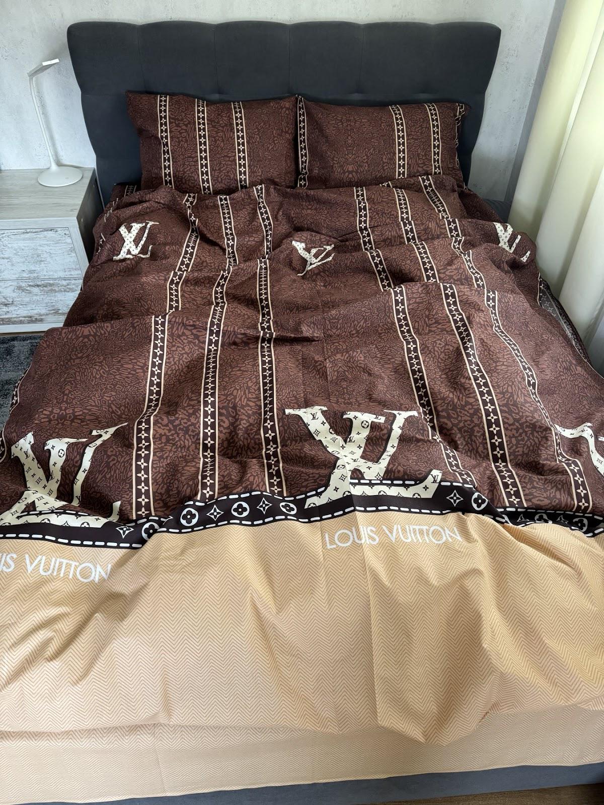 Комплект постільної білизни Новий бавовняний двоспальний 180x220/70х70 см Коричневий (26557968)