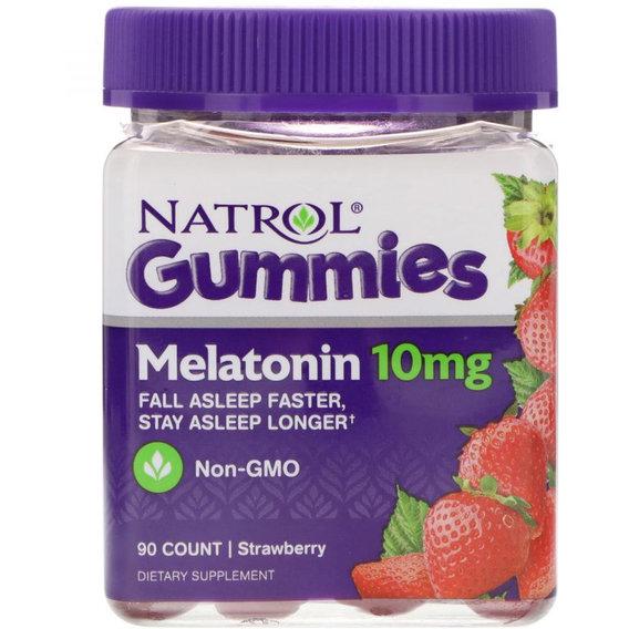 Мелатонин для сна Natrol Gummies Melatonin 10 мг 90 Chewable таб. Strawberry (000002213)