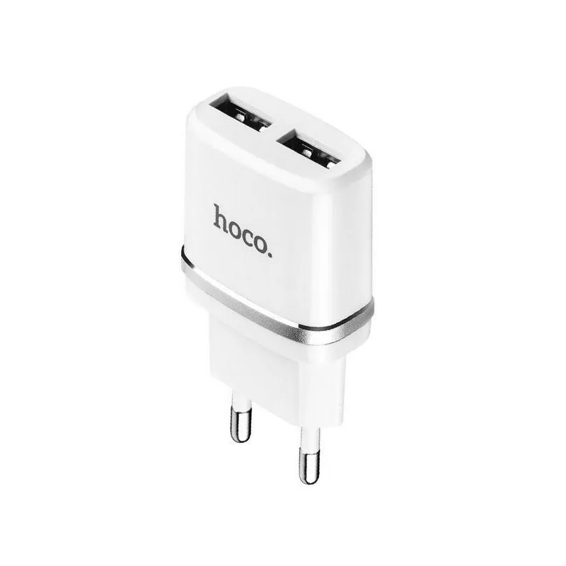 Зарядное устройство для телефона Hoco C12 Smart dual USB charger 12W White (19199)
