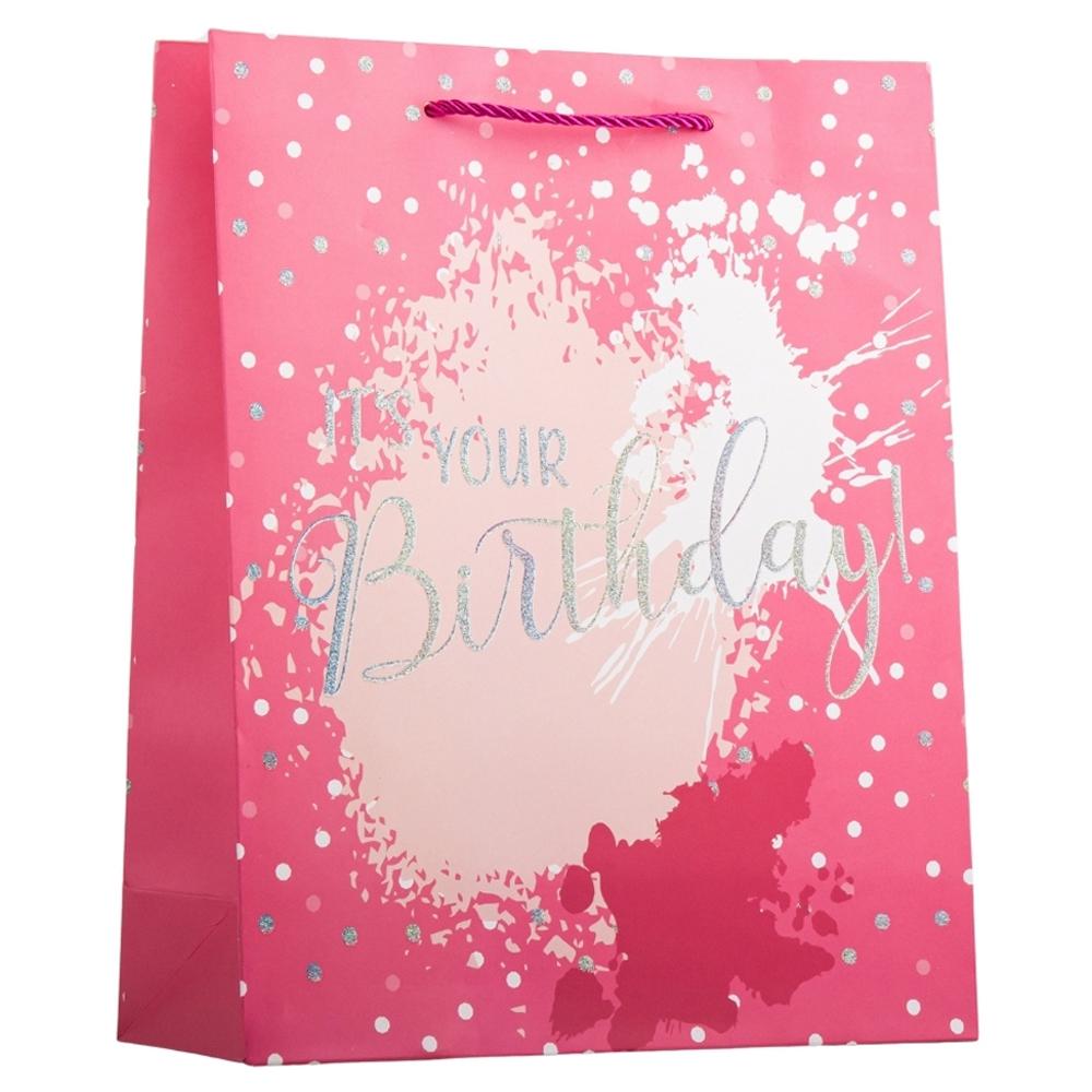 Набір подарункових пакетів Elisey "Happy Birthday" 30х41,5 см 4 шт. Рожевий (9069-035) - фото 2 Набір подарункових пакетів Elisey "Happy Birthday" 30х41,5 см 4 шт. Рожевий (9069-035) - фото 2