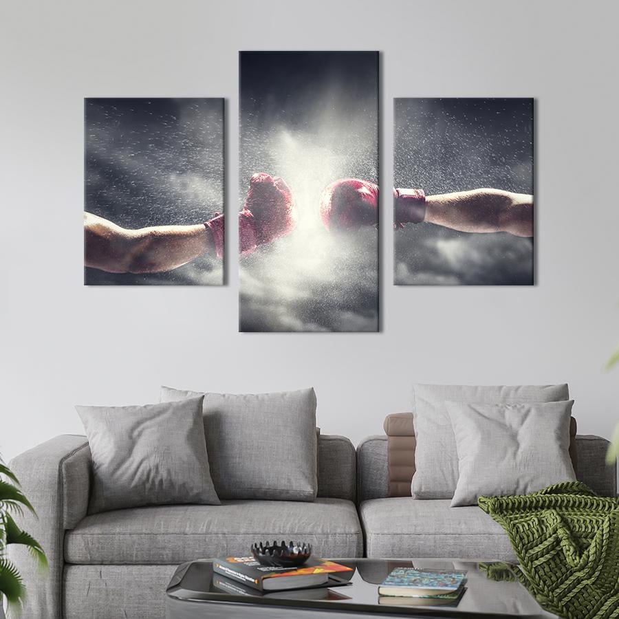 Картина для интерьера Бой боксеров 66x40 см (497-32)