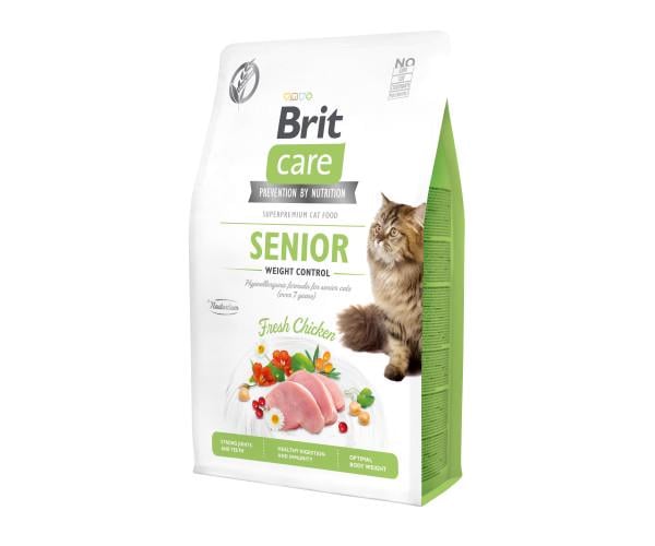 Корм Brit Care Cat Grain-Free Weight Control курица для пожилых кошек 2 кг (44770)