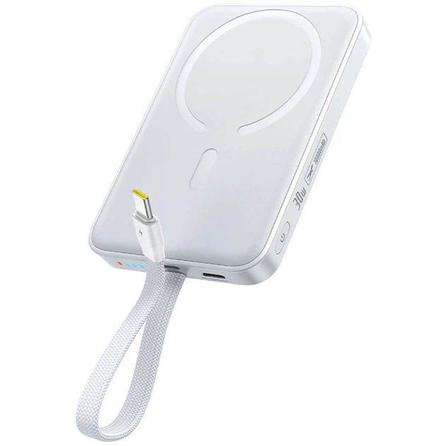 Батарея портативная BASEUS EnerFill FM11 with Built-in Type-C Cable E0028905 10000mAh 30W White Батарея портативная BASEUS EnerFill FM11 with Built-in Type-C Cable E0028905 10000mAh 30W White