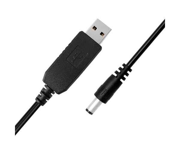 Кабель USB до DC-5,5x2,1 мм 9V 1 м Black (36317)