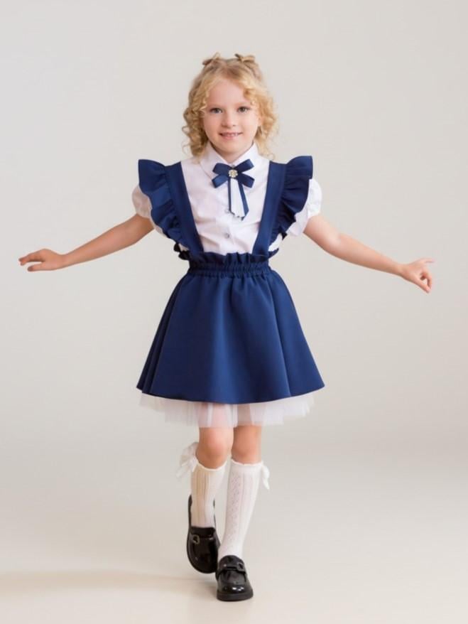 Сарафан детский школьный для девочки ТМ Ластівка 262001 116-122 см Синий Сарафан детский школьный для девочки ТМ Ластівка 262001 116-122 см Синий